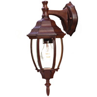 Dark Brown Hanging Globe Lantern Wall Light