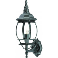 Matte Black Ornamental Glass Globe Wall Light