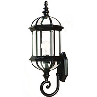 Matte Black Cylindrical Lantern Wall Light
