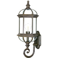 Antique Brown Cylindrical Lantern Wall Light