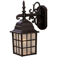 Dark Brown Window Pane Lantern Wall Light