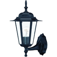 Matte Black Glass Lantern Wall Light