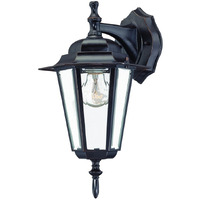 Antique Bronze Glass Hanging Lantern Wall Light