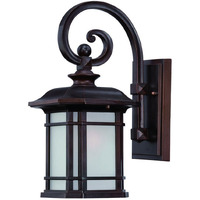 Antique Bronze Frosted Linen Glass Lantern Wall Light