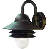 Antique Bronze Three Tier Lamp Shade Outdoor Wall Light