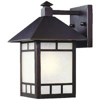 Petite Antique Bronze Frosted Glass Lantern Wall Light