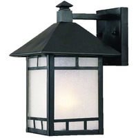 Petite Matte Black Frosted Glass Lantern Wall Light