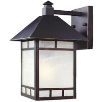 Antique Bronze Frosted Glass Lantern Wall Light