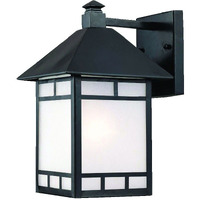 Xl Matte Black Frosted Glass Lantern Wall Light