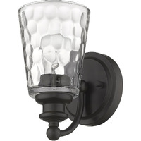 Bronze Metal And Pebbled Glass Wall Light