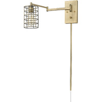 Industrial Gold Metal Wall Sconce