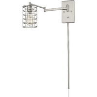 Industrial Silver Metal Wall Sconce