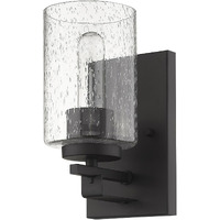 Bronze Metal And Textured Glass Wall Sconce