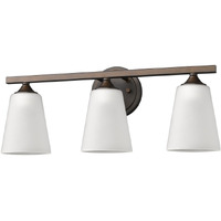 Three Light Bronze Metal Vanity Wall Light