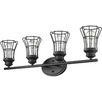 Piers 4-Light Matte Black Vanity