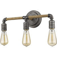 Grayson 3-Light Antique Gray Vanity
