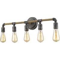 Grayson 5-Light Antique Gray Vanity