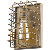 Light Gold Cage Wall Sconce