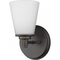 Bronze Wall Light With Frosted Glass Shade