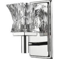 Arabella 1-Light Polished Nickel Sconce With Pressed Crystal Shade