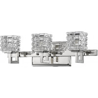 Coralie 3-Light Polished Nickel Sconce With Pressed Crystal Shades