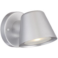 Brushed Silver Led Short Cone Wall Light