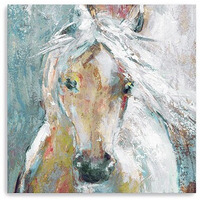 20"" Whimsical Horse Canvas Wall Art