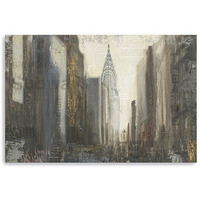 24"" Nyc Urban Street Scene Canvas Wall Art