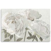 24"" Neutral Flowers In Bloom Canvas Wall Art