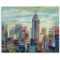 30"" X 24"" Vibrant Nyc Skyline Canvas Wall Art