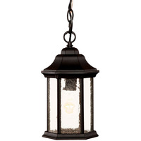 Antique Black Textured Glass Lantern Hanging Light