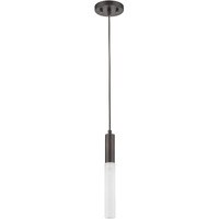 Bronze Pendant Hanging Light With Frosted Glass Shade