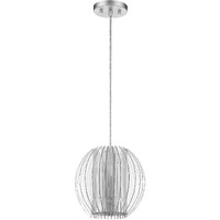 Acrylic And Steel Shade Hanging Globe Light