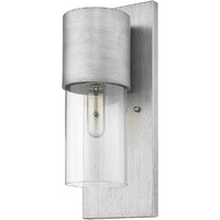 Contemporary Brushed Silver And Glass Wall Light