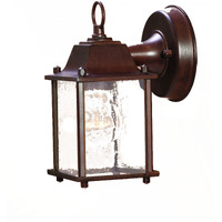 Dark Brown Hanging Waterfall Glass Lantern Wall Light