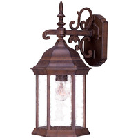 Narrow Brown Domed Hanging Lantern Wall Light