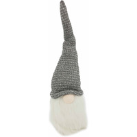Grey Fabric Gnome With Ultra Long Hat