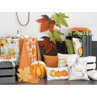 Orange And Cream Give Thanks Throw Pillow