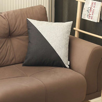 Gray And Black Diagonal Decorative Throw Pillow