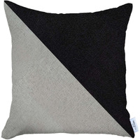 Black And White Diagonal Decorative Throw Pillow