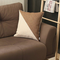 Brown And White Diagonal Decorative Throw Pillow