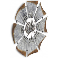 Metal Windmill Shaped Wall Decor