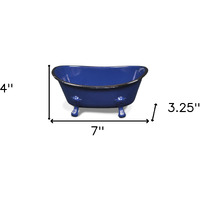 Petite Royal Blue Bathtub Decorative Sculpture