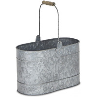Farmhouse Galvanized Metal Bucket