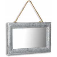 Galvanized Metal Hanging Mirror