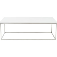 White And Chrome High Gloss Coffee Table