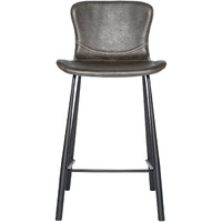Set Of Two Charcoal Counter Stools