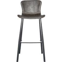 Set Of Two Vintage Stitch Gray Bar Stools
