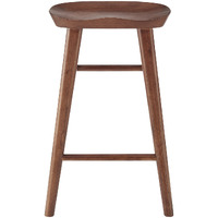 26"" Dark Brown Solid Wood Counter Stool