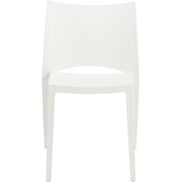Set Of Two White Stacking Indoor Or Outdoor Chairs